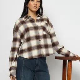 yousta Women Checked Regular Fit Shirt-picture-45