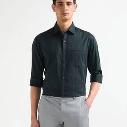 arrow Men Checked Slim Fit Shirt with Patch Pocket-picture-30