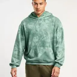 crazymonk Men Tie & Dye Oversized Hoodie with Kangaroo Pocket-picture-28