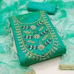 svaraa Women Embellished & Embroidery Unstitched Dress Material-picture-16