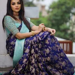 marziyaa Women Floral Pattern Saree with Contrast Border-picture-19