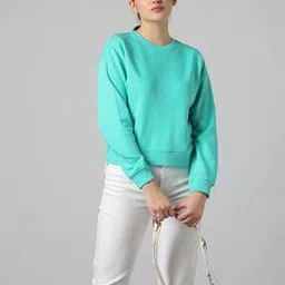 outryt sport by azorte Women Crew-Neck Sweatshirt with Drop-Shoulder Sleeves-picture-33