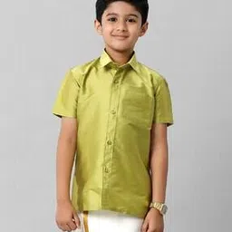 ramraj cotton Boys Spread Collar Regular Fit Shirt-picture-37