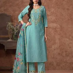 Women Floral Straight Kurta Set-image-13