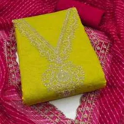 mimi design Women Embroidered Unstitched Dress Material-picture-38