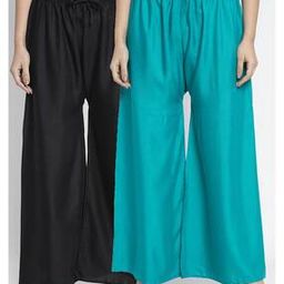 jinfo Pack of 2 Women Palazzos with Elasticated Waist-picture-17