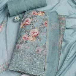 mbz.in by meena bazaar Women Floral Print 3-Piece Dress Material-picture-36