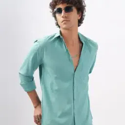 blue squad x ag Men Patterned Slim Fit Shirt with Patch Pocket-picture-51