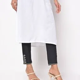 Embroidered Pants with Semi-Elasticated Waist-picture-23
