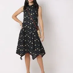 svrnaa by azorte Sangneri Print High-Low Shirt Dress-picture-2