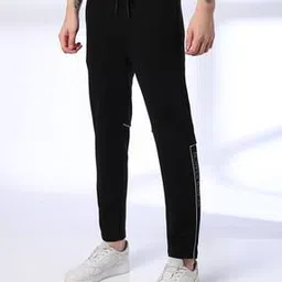 Men Placement Print Regular Fit Track Pants-image-37