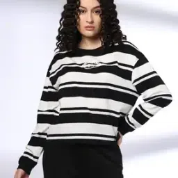 teamspirit Women Striped Regular Fit Sweatshirt-picture-32