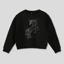 Girls Embellished Oversized Sweatshirt-image-11