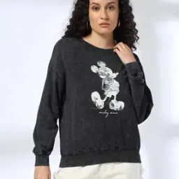 dnmx Women Mickey Mouse Print Relaxed Fit Cotton Sweatshirt-picture-26