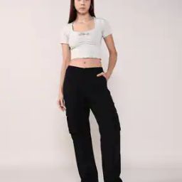 lee cooper Women Mid-Rise Loose Fit Cargo Jeans-picture-9