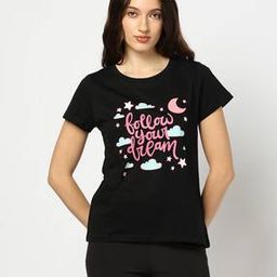 yousta Women Graphic Print Regular Fit Crew-Neck T-Shirt-picture-46