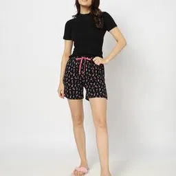 Women Printed Regular Fit Shorts-image-1