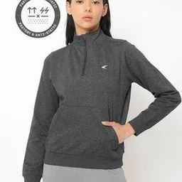 performax Heathered Sweatshirt with Short Zip-Placket-picture-34