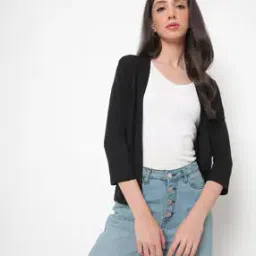 fig Open-Front Shrug with Shawl Lapel-picture-51