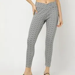 rio Checked Skinny Fit Flat-Front Trousers-picture-44