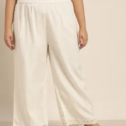 juniper Palazzos with Lace Hems image 1