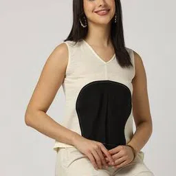 svrnaa by azorte Women Cotton V-Neck Top-picture-7