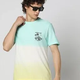 dnmx Men Ombre-Dyed Slim Fit Crew-Neck T-Shirt-picture-14