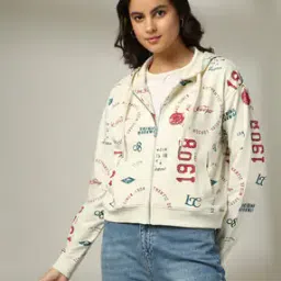 lee cooper Women Graphic Print Regular Fit Hoodie-picture-12