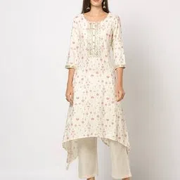 avaasa mix n' match Women Floral Print A-Line Kurta-picture-51