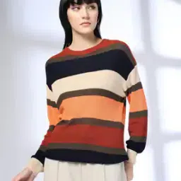 teamspirit Women Striped Regular Fit Pullover-picture-10