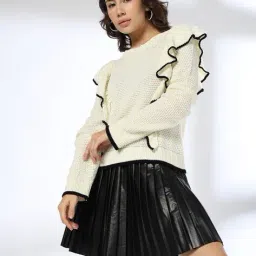 rio Women Regular Fit Pullover with Ruffles image 1
