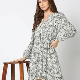 rio Women Micro Print Wrap Dress-picture-43