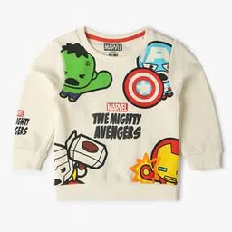 Marvel Print Regular Fit Crew-Neck Sweatshirt-image-40