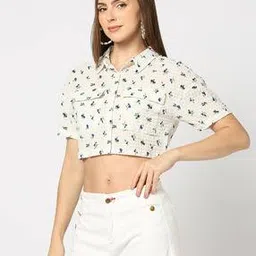 Women Floral Print Regular Fit Shirt-image-91