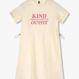 rio girls Girls Typographic Print A-Line Dress-picture-25
