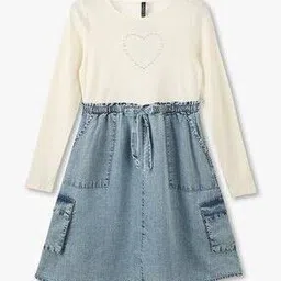 rio girls Girls Washed Denim A-Line Dress-picture-15