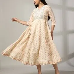 avaasa set Women Geometric Pattern Fit & Flare Dress-picture-14