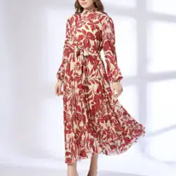 fig Women Floral Print Fit & Flare Dress-picture-42