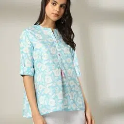 fusion Women Floral Print A-Line Tunic-picture-27