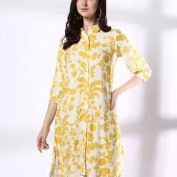 avaasa mix n' match Women Floral Print Straight Kurta-picture-14