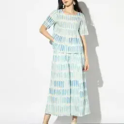svrnaa by azorte Printed Fit & Flare Top-picture-17