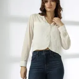 Women Embellished Regular Fit Crop Shirt-image-23
