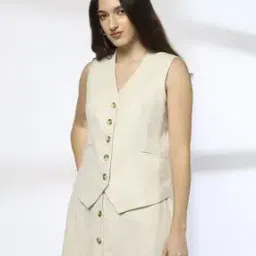 Women Slim Fit Waiscoat-image-9