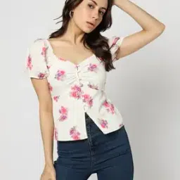 yousta Women Floral Print Regular Fit Square-Neck Top-picture-15