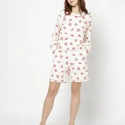 Women Typographic Print Round-Neck Top-image-3