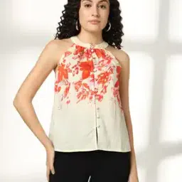 fig Women Floral Print Relaxed Fit Halter-Neck Top-picture-45