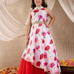pspeaches Girls Floral Print A-Line Dress-picture-51