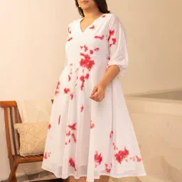 xl love - by janasya Women Plus Size Tie & Dye Fit & Flare Dress image 1