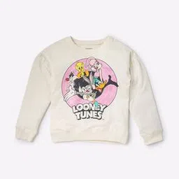 rio girls Looney Tunes Print Round-Neck Sweatshirt-picture-25