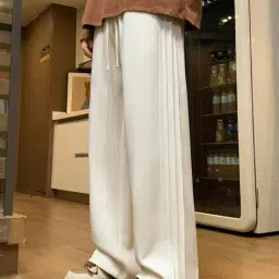 hivora Men Straight Track Pants with Drawstring Waist image 1